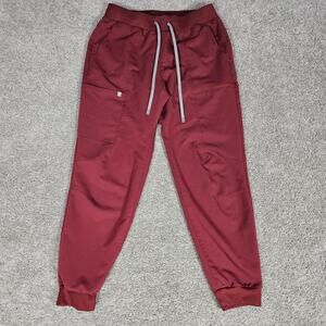Fabletics All Shift Scrub Joggers Mens Large Maroon Wine Tapered
